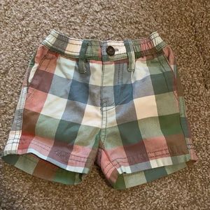 Tea plaid baby shorts